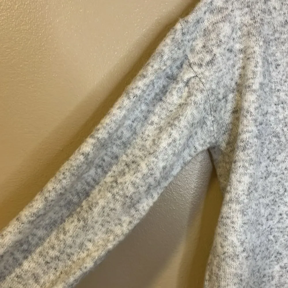 Madewell Vinson Shawl Collar Sweater Heather Grey Drop Shoulder Small